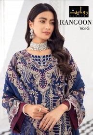 Rawayat Rangoon Vol 3 Faux Georgette Pakistani Salwar Suits